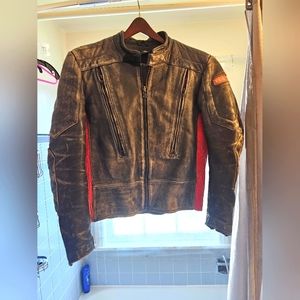 YAMAHA Men's motorcycle jacket Size M (40) black and red - distressed look